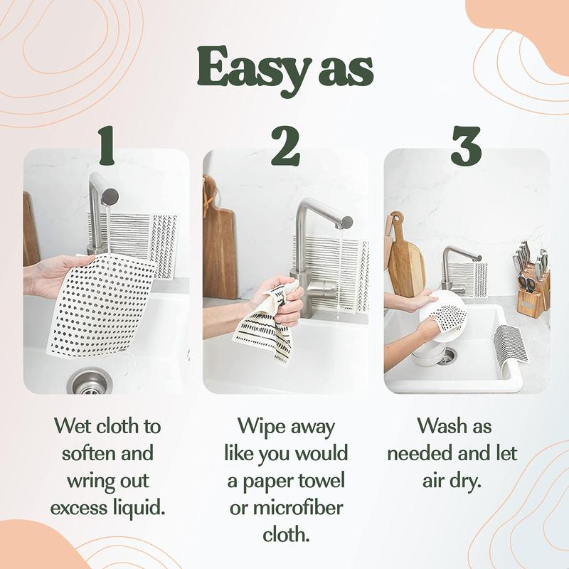 Swedish Dishcloths for Kitchen & Cleaning(6 pieces)