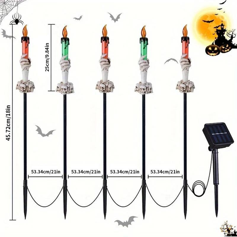 Solar Powered Skull Candle Light