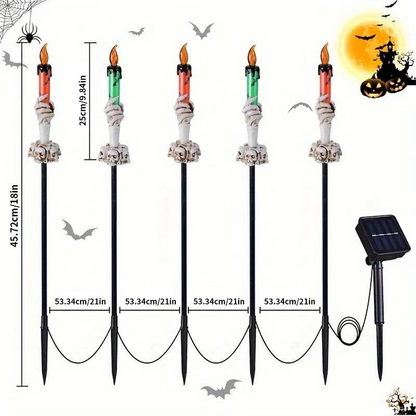 Solar Powered Skull Candle Light