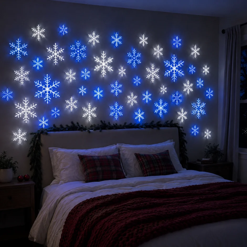 LED Snowflake Christmas Wall Decorations
