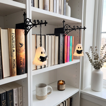 Vintage Bookshelf Lantern Light