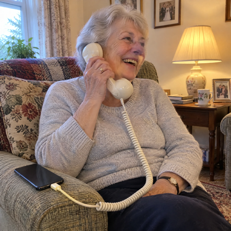 Retro Corded Phone Handset