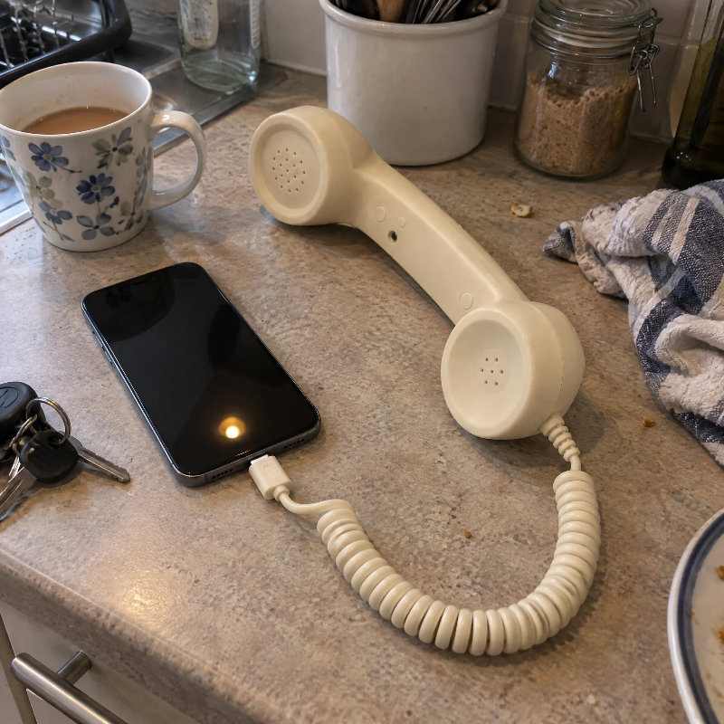 Retro Corded Phone Handset