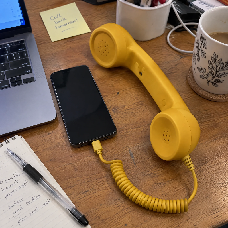 Retro Corded Phone Handset
