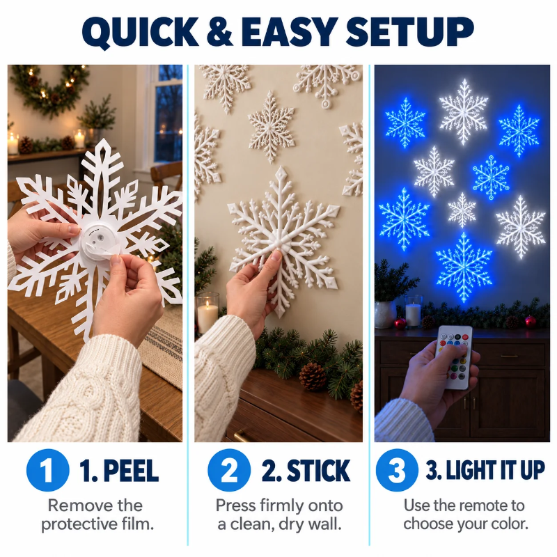 LED Snowflake Christmas Wall Decorations