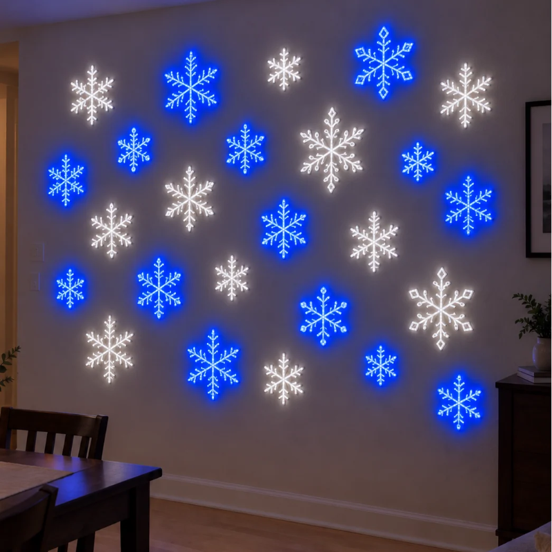 LED Snowflake Christmas Wall Decorations