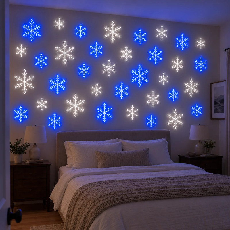 LED Snowflake Christmas Wall Decorations