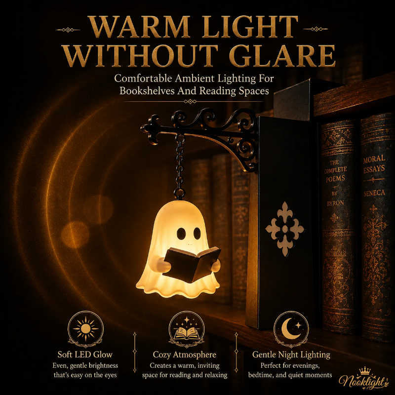 Vintage Bookshelf Lantern Light