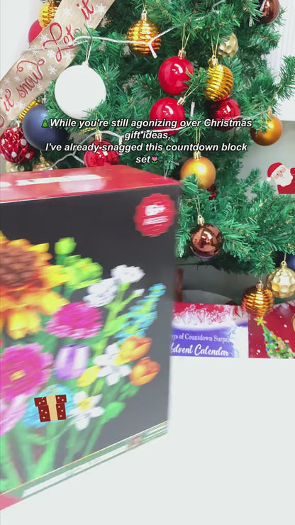 Christmas Flower Bouquet Calendar – 24 Day Puzzle Gift Box