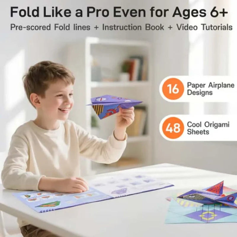 DIY Paper Airplane Set for Kids – 16 Designs