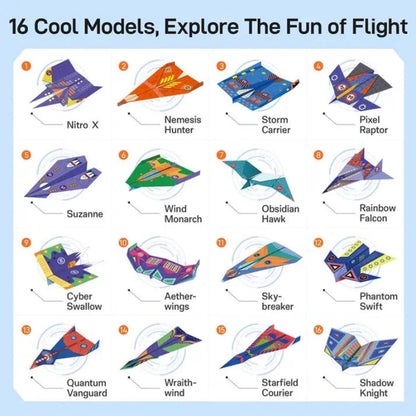 DIY Paper Airplane Set for Kids – 16 Designs