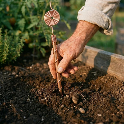 Pure Copper Garden Antenna – Natural Soil Gardening Tool
